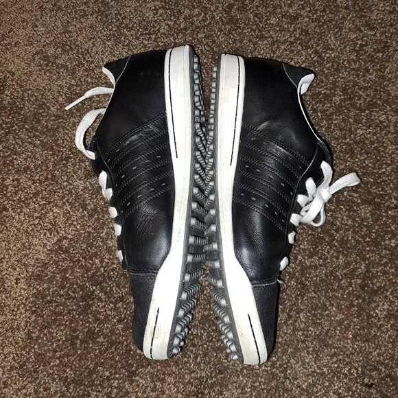 Adidas Adicross Black Leather Spikeless Golf Shoes Men's Size 8 - Picture 5 of 10
